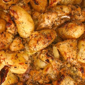 Menú Familiar Pollo Asado con Patatas
